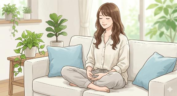 4秒吸って8秒吐く〜?